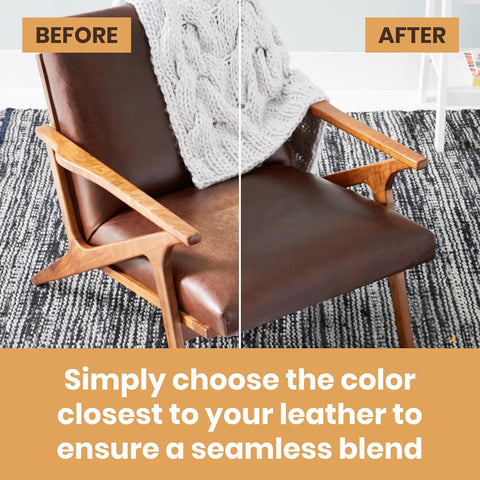 Furniture Clinic The Original Leather Recoloring Balm | Medium Brown Leather Dye | Repair Scratched, Faded, & Worn Leather | Restore Your Leather Couches, Sofas, and Furniture | 250 ml / 8.5 fl oz
