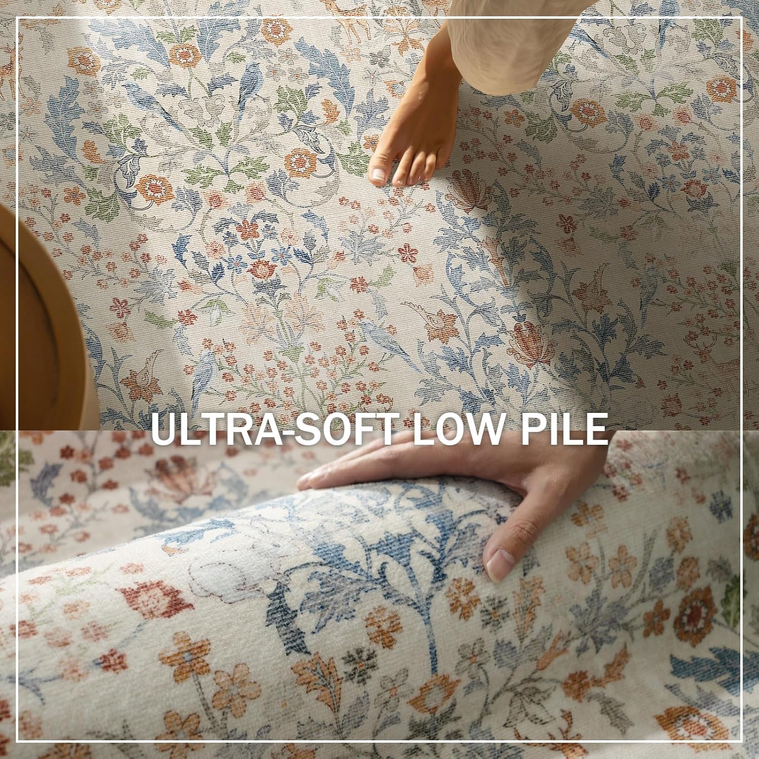 Washable Runners for Hallways Kitchen Rugs: 2'x10' Runner Rug Stain Resistant Non Slip Low Pile Soft Indoor Carpet Runner Rug for Entryway Hallway Bedroom Beside Bathroom Laundry Room