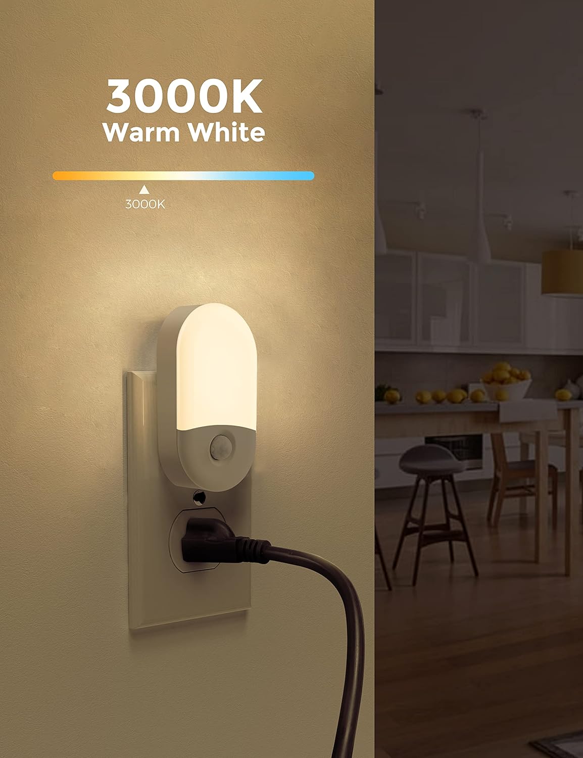 L LOHAS LED Motion Sensor Night Light, Motion Sensor Light Indoor, 30/60LM