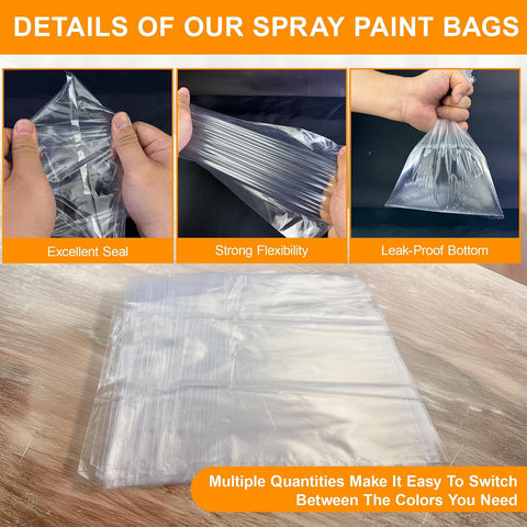 100PCS Paint Sprayer Cup Liners, 7.8" x 11.8" Disposable Paint Sprayer Bags, Replacement Canister Liners for Wagner Spray Gun & Other Paint Sprayers – Easy Cleanup for Painting Projects