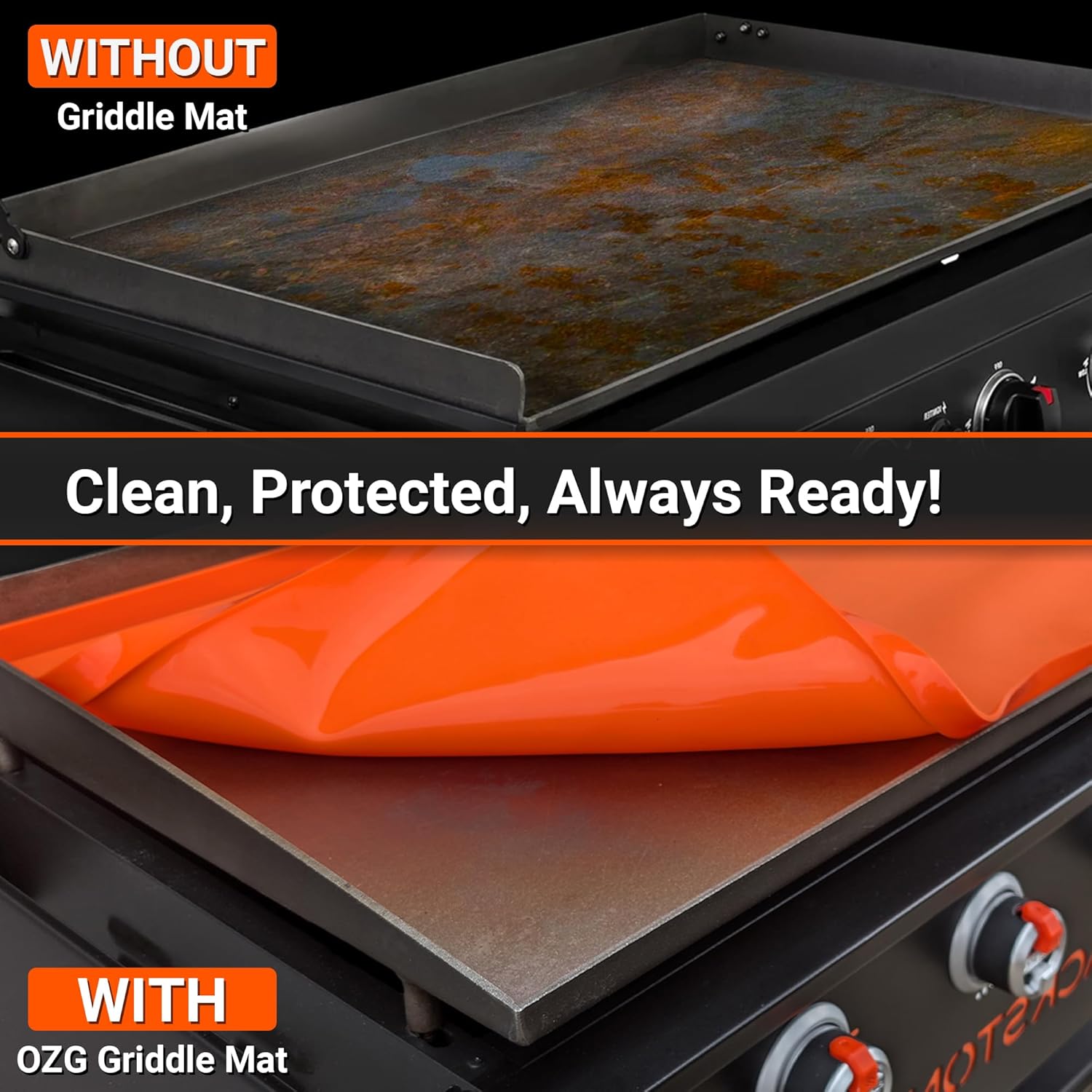 36" Premium Silicone Griddle Mat for Blackstone 36 Inch Grill, Heavy Duty Food Grade Silicone Griddle Cover, Keep Your Grill Clean and Rust-Free All Year Long