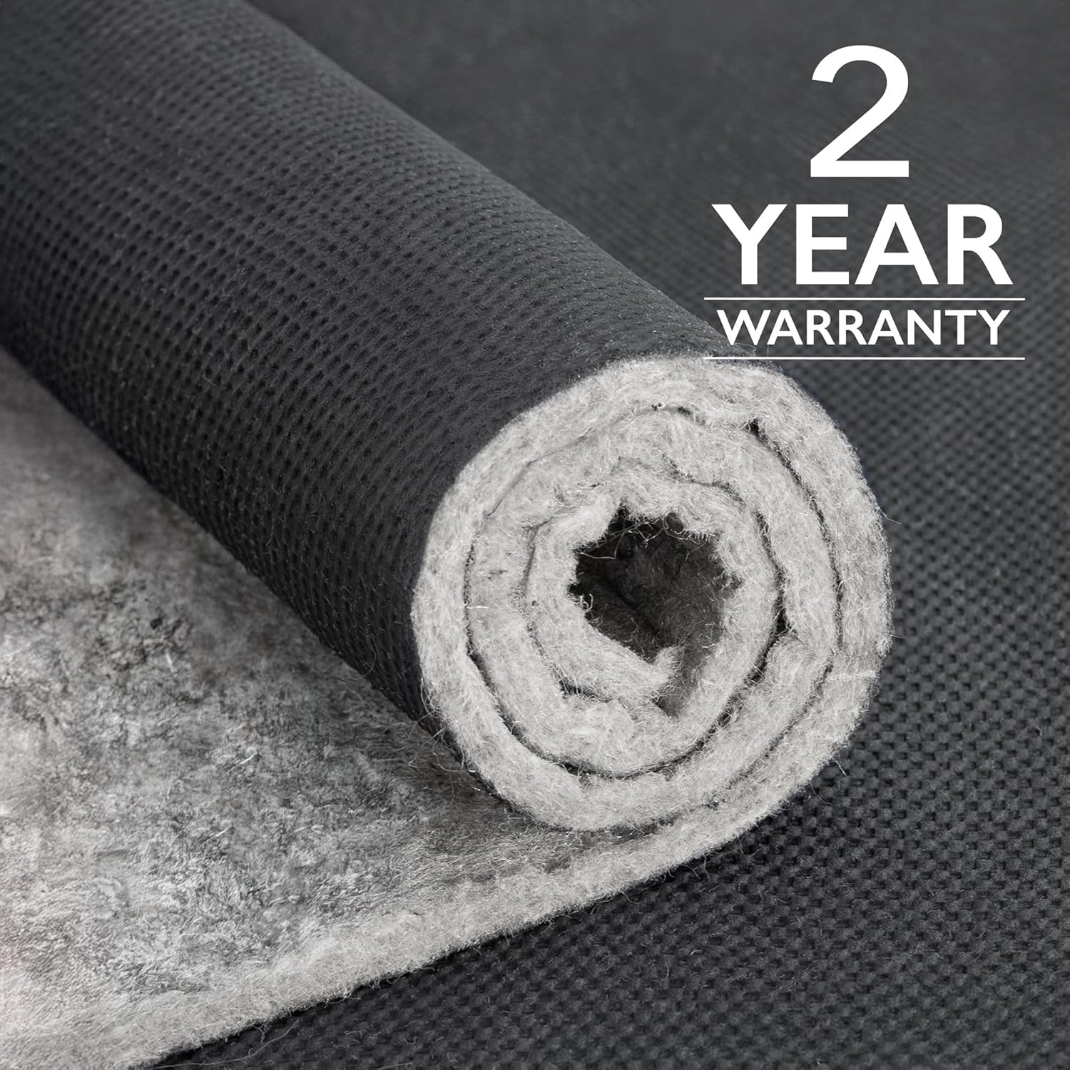 RUGPADUSA - Dual Surface - 10' Square - 3/8" Thick - Felt + Rubber - Enhanced Non-Slip Rug Pad - Adds Comfort and Protection - for Hard Surface Floors