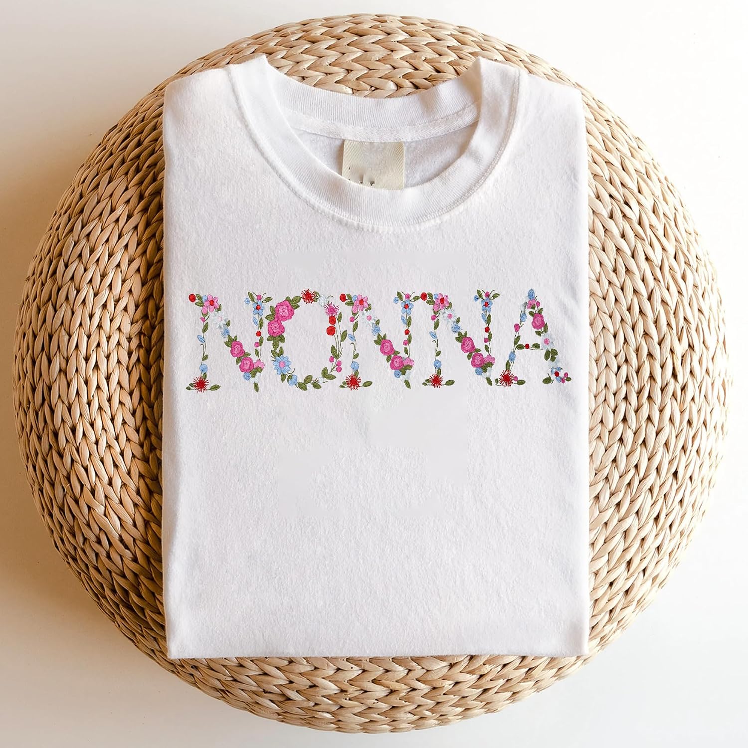 Embroidery Nonna Sweatshirts For Women Gift Sweatshirt From Grandkids Nonna Flower Grandma Gift Mothers Christmas