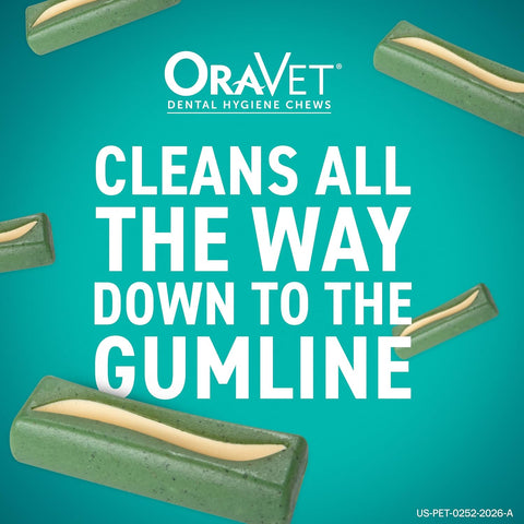 ORAVET Dental Chews for Dogs, Oral Care and Hygiene Chews (Small Dogs, 10-24 lbs.) Blue Pouch, 30 Count