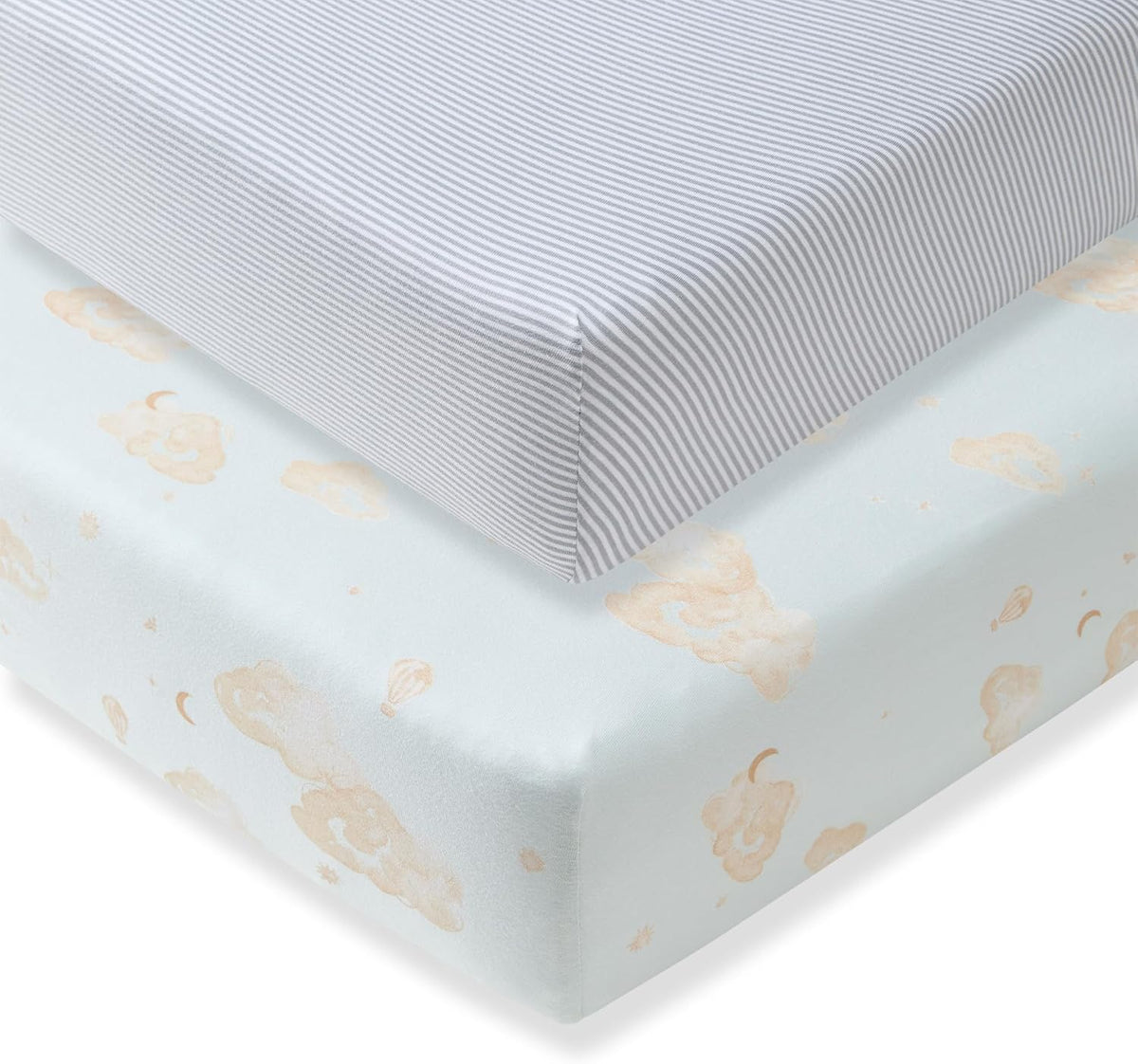 Burt's Bees Baby Organic Cotton Fitted Crib Sheet, Unisex Baby Beddings