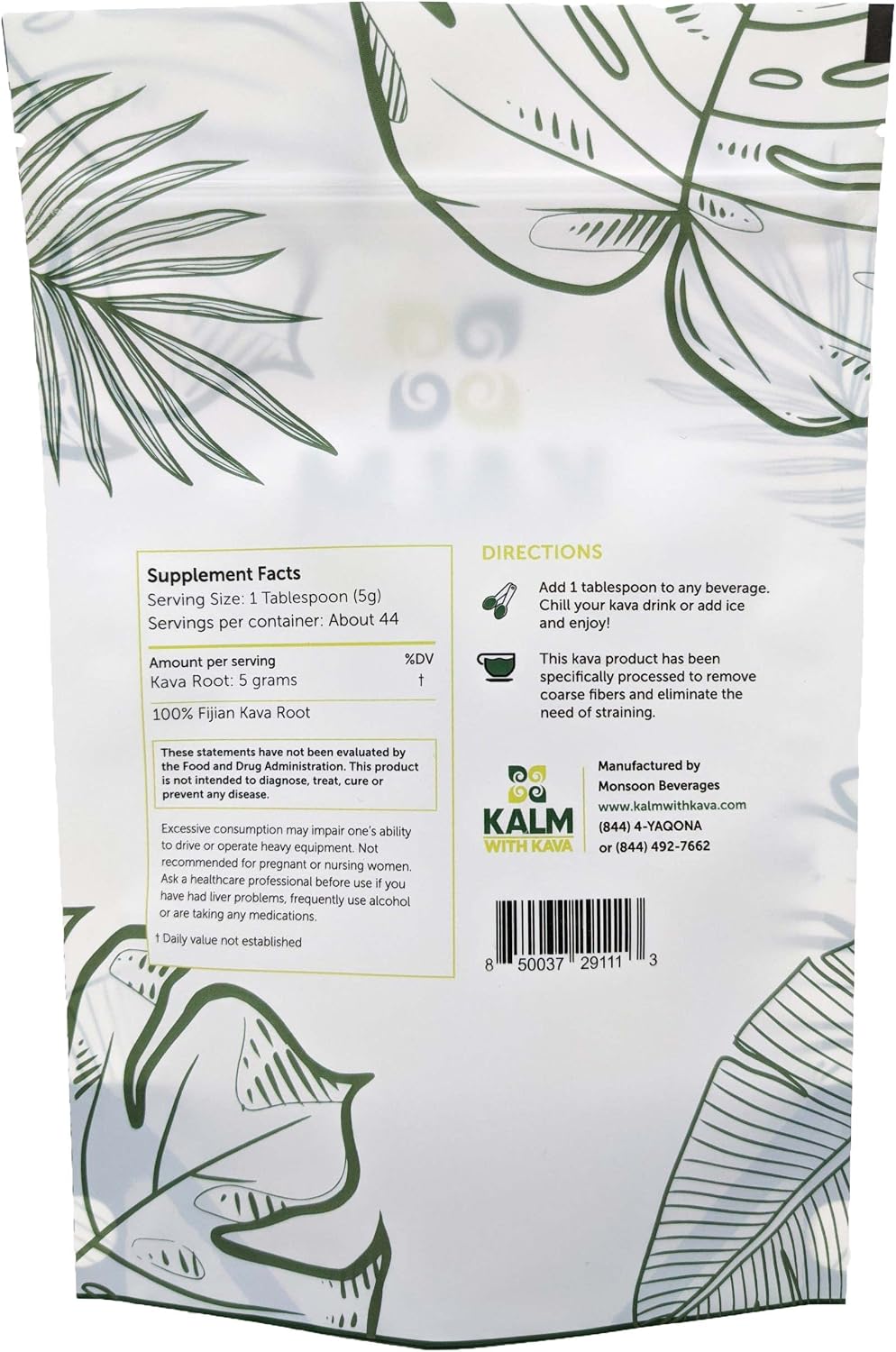 KALM with Kava Loa Waka Micronized Kava (8 oz.)