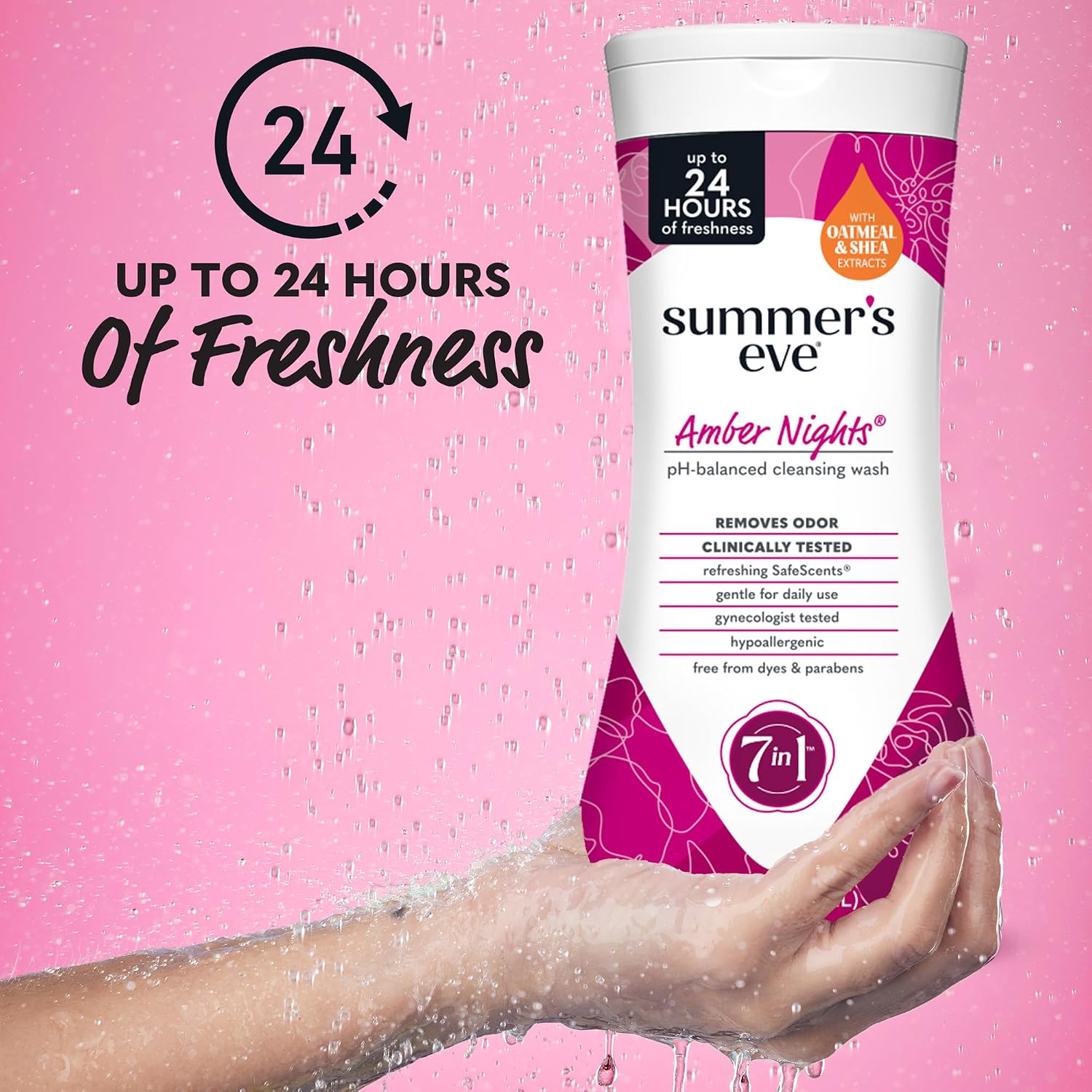 Summer's Eve All-Over Daily Feminine Wash, Amber Nights, 15 Fl Oz