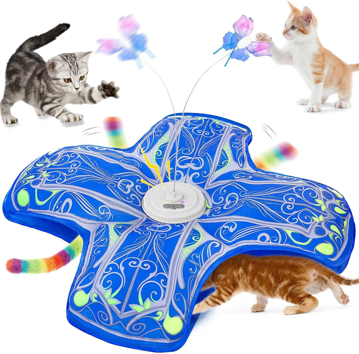 Interactive Cat Toys for Indoor Cats,Automatic Kitten Tunnel Toy