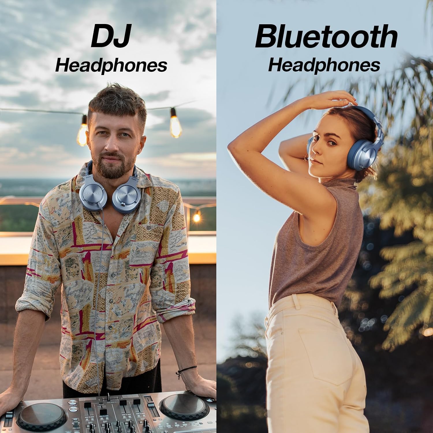 OneOdio A70 Bluetooth Over-Ear Headphones, Hi-Res Wired DJ Studio - SB