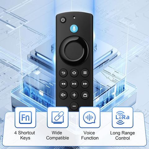 Replacement TV Remote Control for All Fire Series, Compatible with Fire Smart TV Stick/TV Cube/Stick Lite/HD/4K Max/4K,Smart TV 3rd Gen with Voice Controller