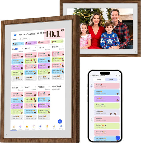10.1" Digital Calendar Wall Touch Screen, No-Subscription, Smart Calendar