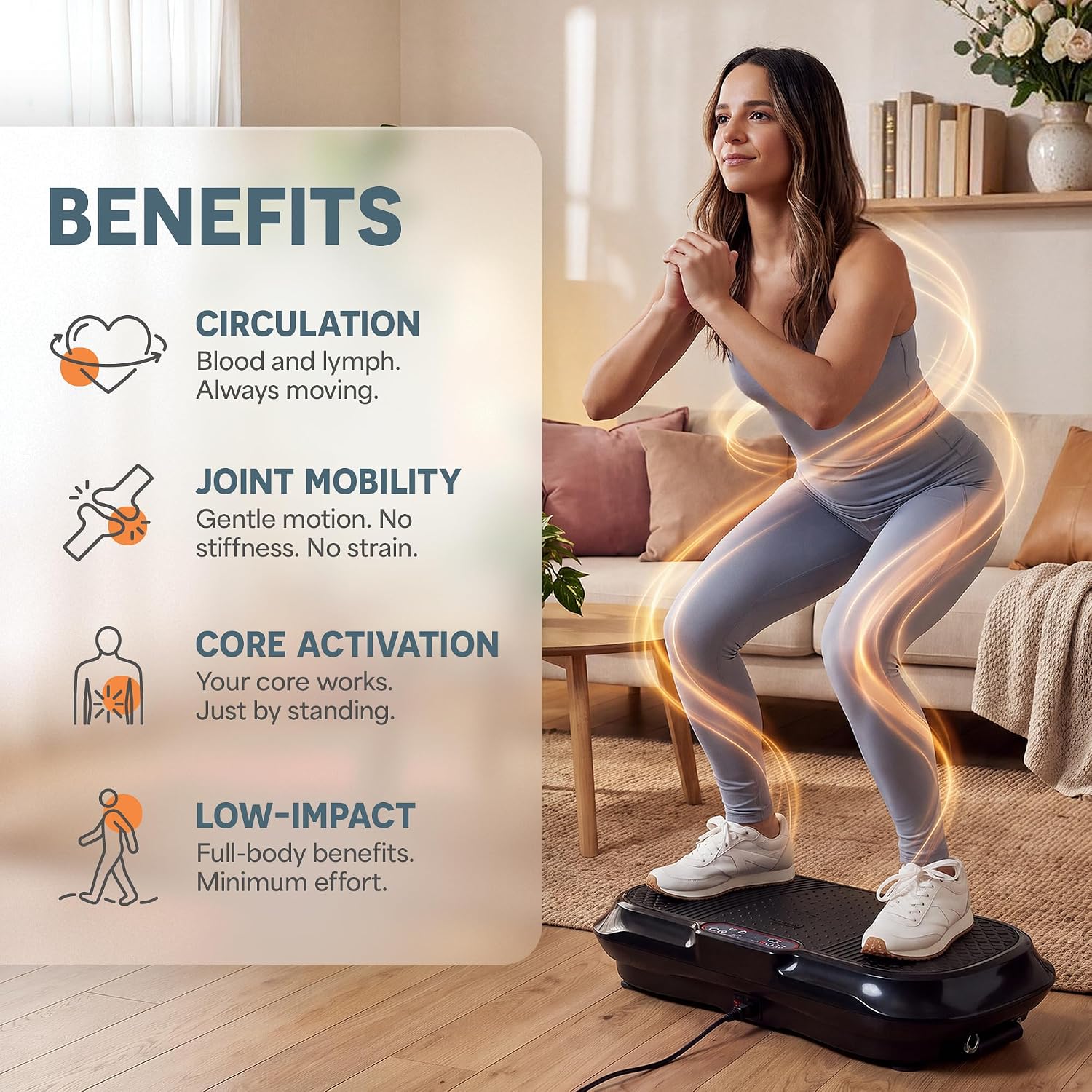 Lifepro Waver Vibration Plate Exercise Machine with 99 Speeds & 10 Presets