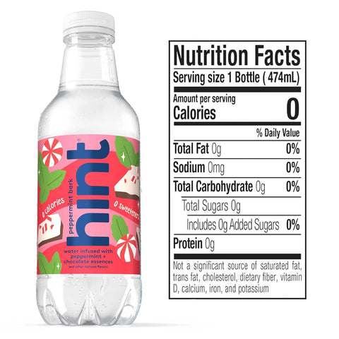 Hint Flavored Water Zero Sugar 0 Calories - Winter Variety (12 pack)