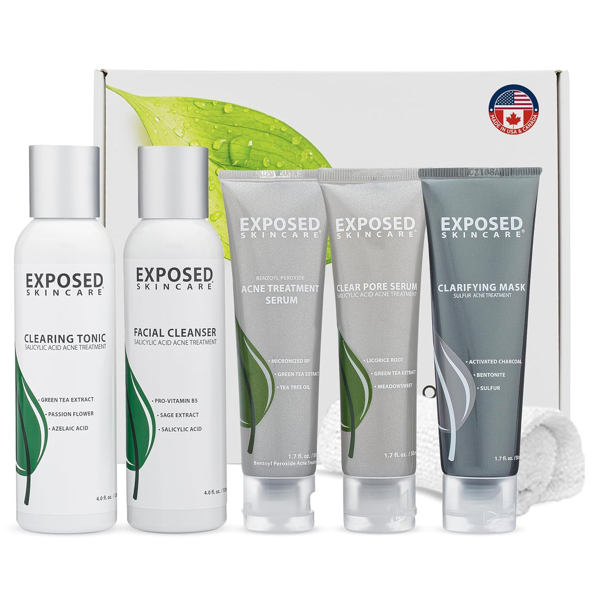 Exposed Skin Care 5-Piece Acne Treatment Kit