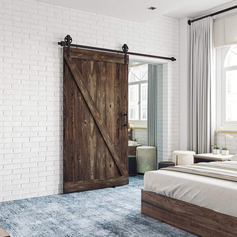 SMARTSTANDARD 8FT Heavy Duty Sliding Barn Door Hardware Kit