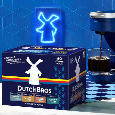 Dutch Bros Flavored Variety Pack, 60 Count, Medium Roast, Coffee Pods