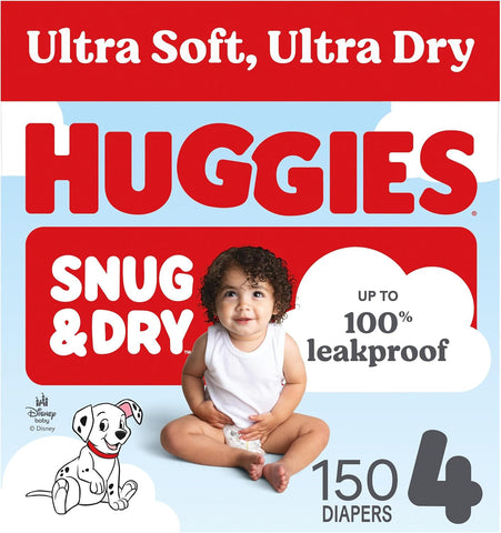 Huggies Snug & Dry Diapers Size 4, 150 Count