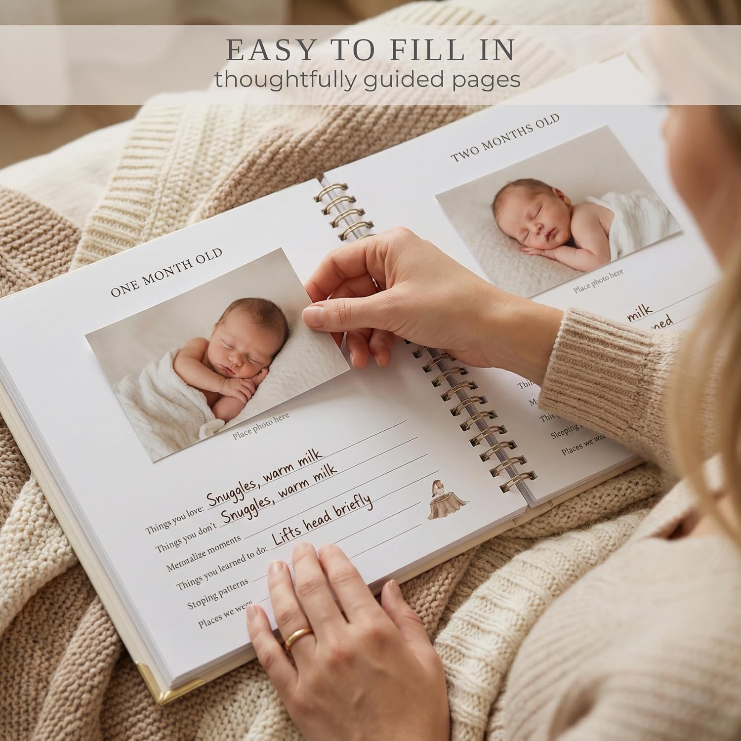 Keepsake Baby Memory Book for Boys and Girls - Timeless First 5 Year Book