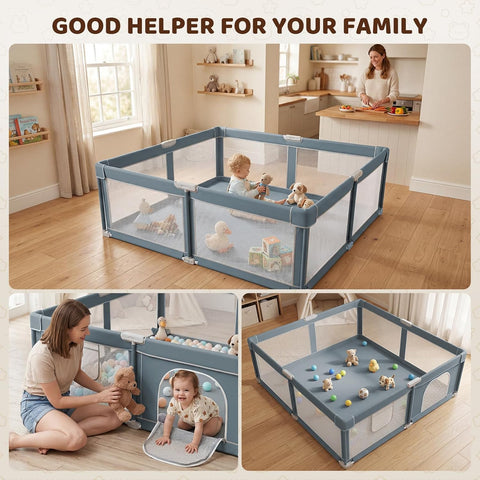 OMZER Foldable Baby Playpen, 71x79 Inch Extra Large Collapsible Play Yard
