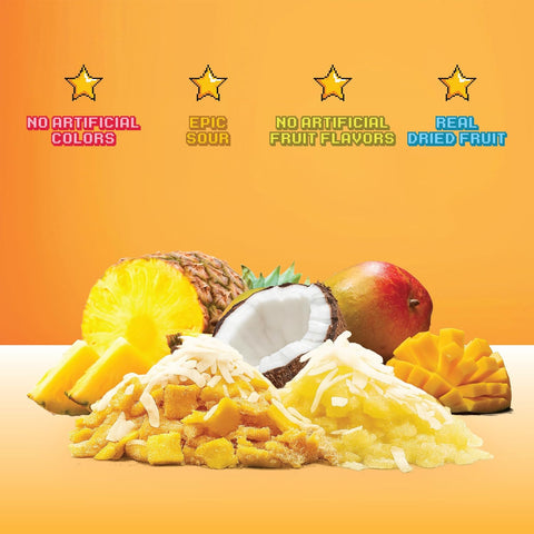 Final Boss Sour Fruit Candy, Sour Piña Colada, Level 1, 1 Pack
