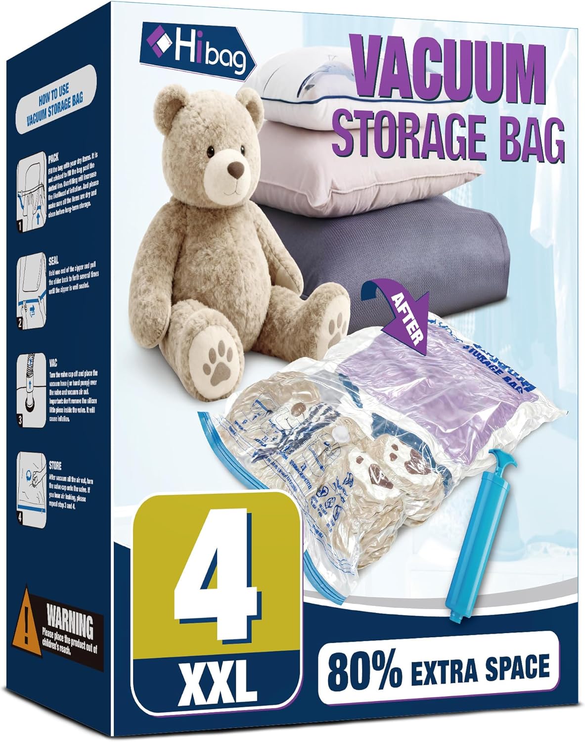 XXL Jumbo Vacuum Seal Storage Bags Extra Large for Clothing Bedding