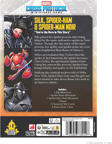 Marvel: Crisis Protocol Silk, Spider-Ham & Spider-Man Noir Character Pack