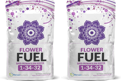 Bloom Booster and Yield Enhancer for Plants - Big, Heavy, Healthy Harvests, for Use in Soil and Hydroponics - Concentrated Phosphorus and Potassium - Flower Fuel 1-34-32, 20,000g