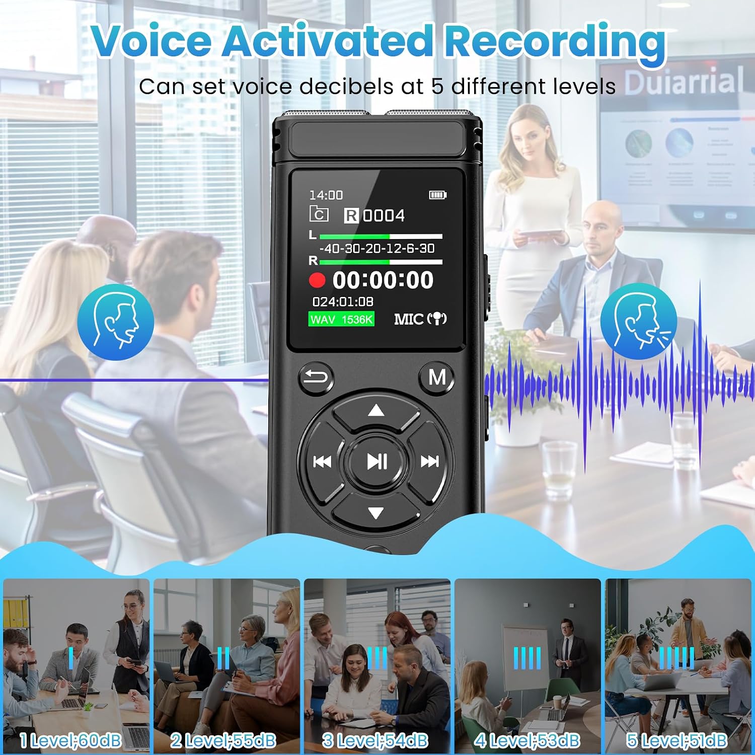 Tonfarb 136GB Digital Voice Recorder with Playback,9775 Hours Audio Record