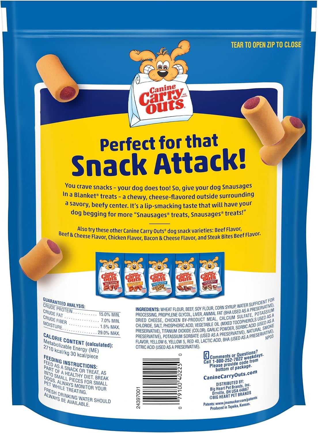 Canine Carry Outs Snausages in a Blanket Dog Treats, 4 Bags (22.5 Oz. Each)