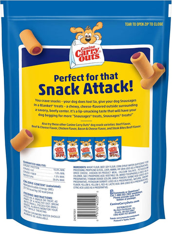 Canine Carry Outs Snausages in a Blanket Dog Treats, 4 Bags (22.5 Oz. Each)