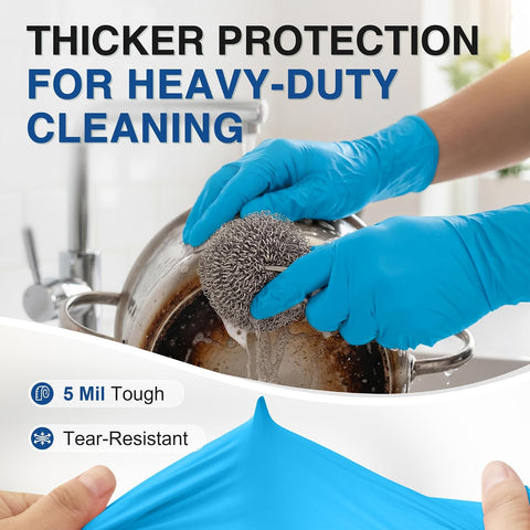 Schneider Black Nitrile Gloves, Gloves Disposable Latex Free, Powder Free