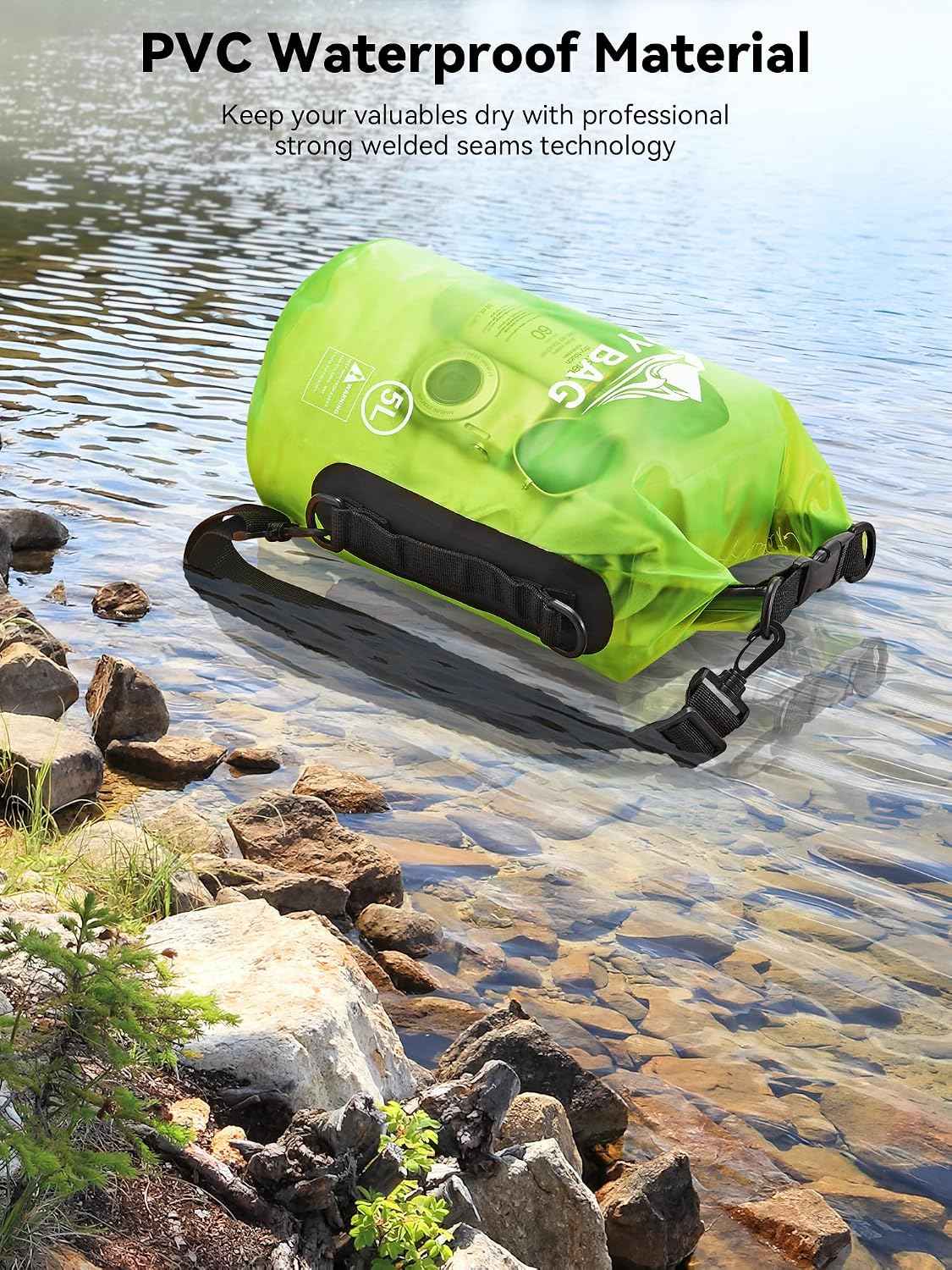HEETA Dry Bag Waterproof Backpack with Phone Case 5L/10L/20L/30L/40L