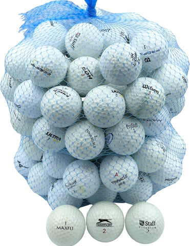 Golf Ball Planet 100 Store Line Assorted Used Recycled Golf Balls 4A/3A Condition