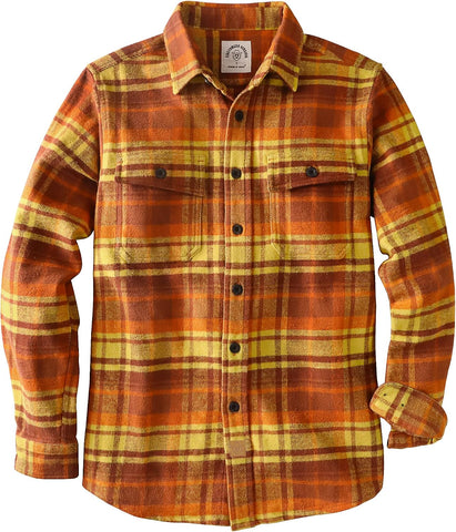 Dubinik® 13oz Ultra Heavyweight Flannel Shirt Men's Long Sleeve Button Down