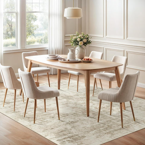Soalmost Abstract Rug 8x10 Large Living Room Area Rugs Washable Beige/Gray