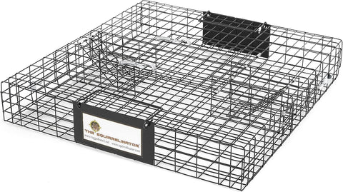 Rugged Ranch 4‑Pack Squirrelinator Multi‑Catch Squirrel Trap with Basin, Wire Cage, 25"x15"x6.5" Each - Live Catch‑and‑Release, 2‑Door Humane Rodent Control, No‑Poison Outdoor Use