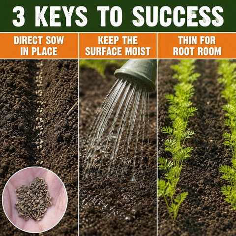 1000 Carrot Seeds for Planting - Heirloom, Scarlet Nantes
