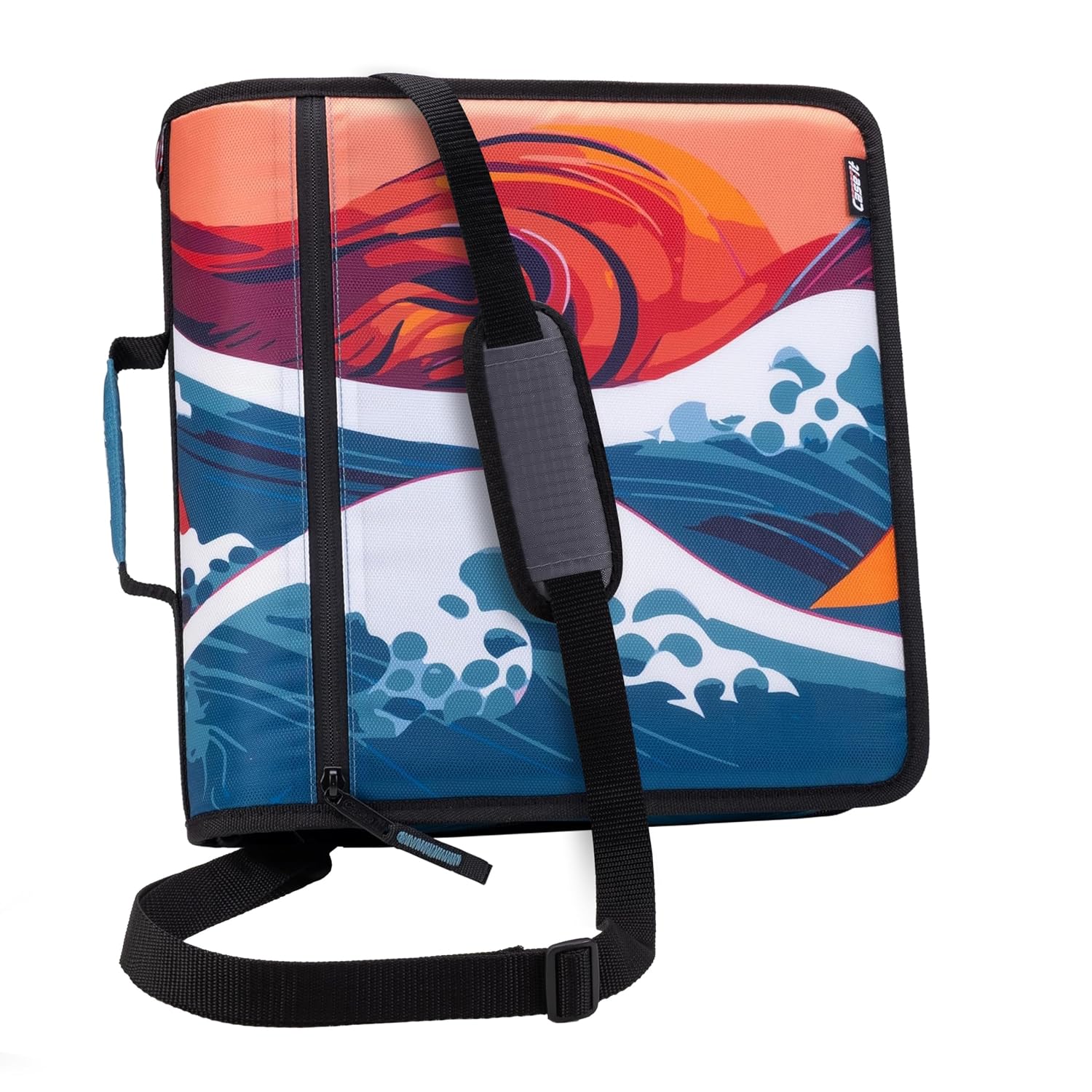 Case-it School Zipper Binder | 3-Inch O-Rings | 600-Sheet | D-146 Wave