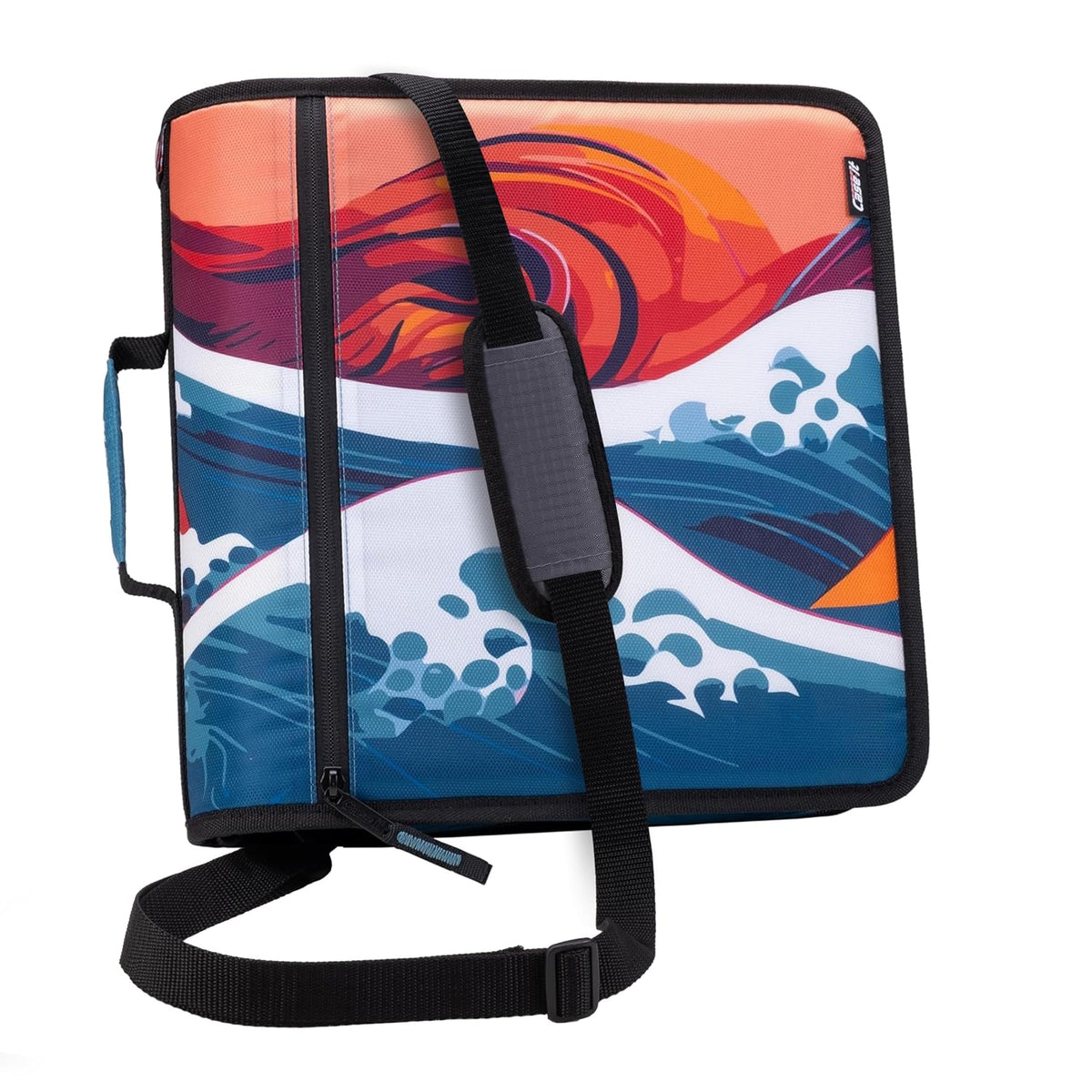 Case-it School Zipper Binder | 3-Inch O-Rings | 600-Sheet | D-146 Wave