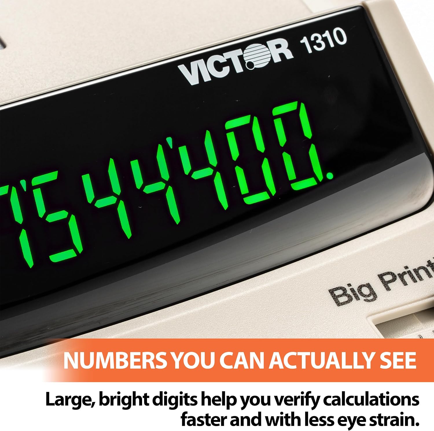 Victor Big Print 12-Digit Thermal Printing Calculator, White (1310)