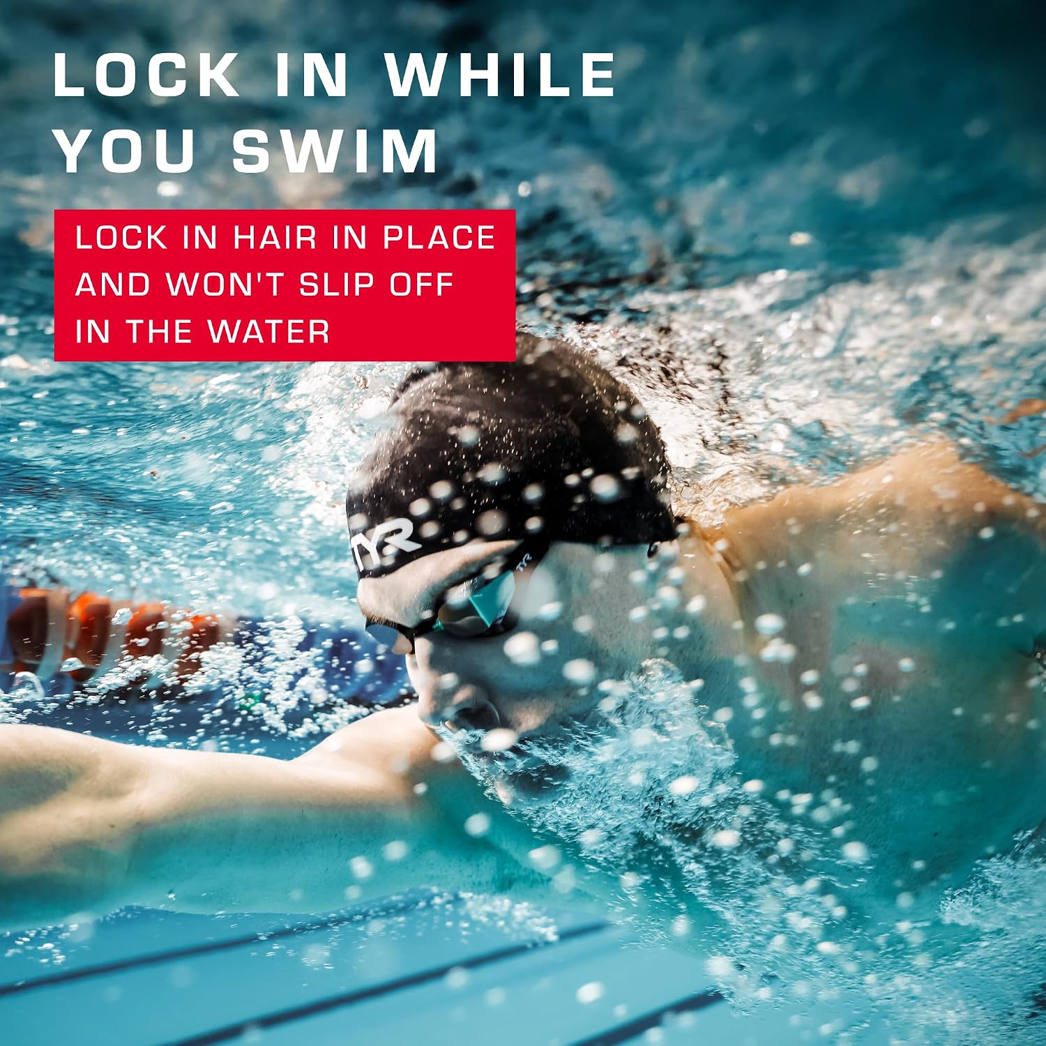 TYR Adult Latex Swim Cap - Pool Training Swimming Headwear