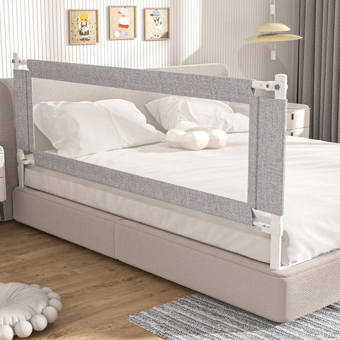 1-Piece Adjustable Height Baby Bed Rail, Kids Safety Guard Rails for Twin Full Queen King Size (1 Side:82.7")