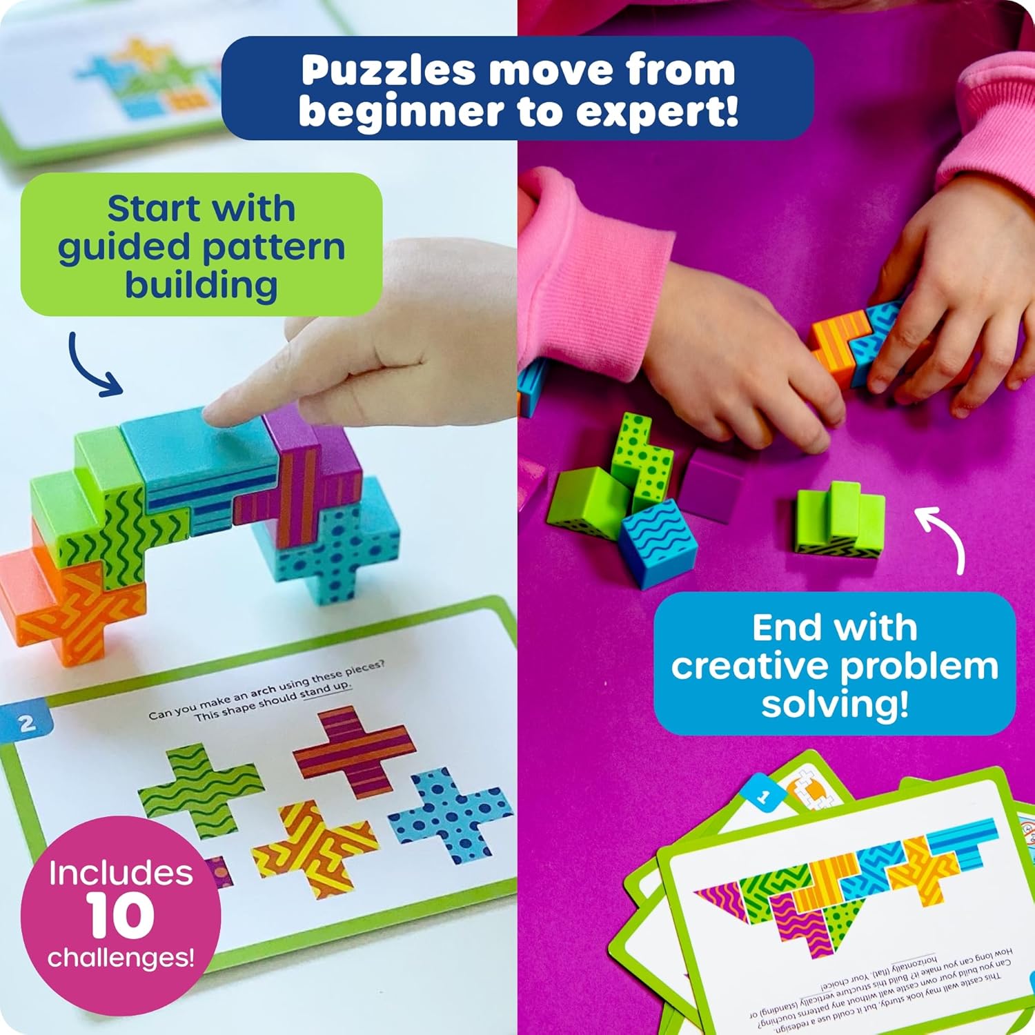 Learning Resources STEM Explorers Brainometry - 3D Puzzle Games for Kids, Kids Travel Games, Brain Teaser Puzzles, Pattern Memory Game, Brain Game Toys, Classroom Toys, 5 Year Old Boy and Girl Gifts