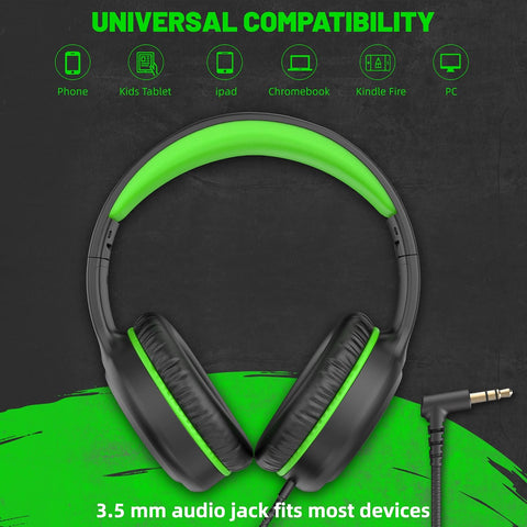 UKELALA U2 Wired Headphones for Kids for School Boys Girls w/ 3.5mm Jack