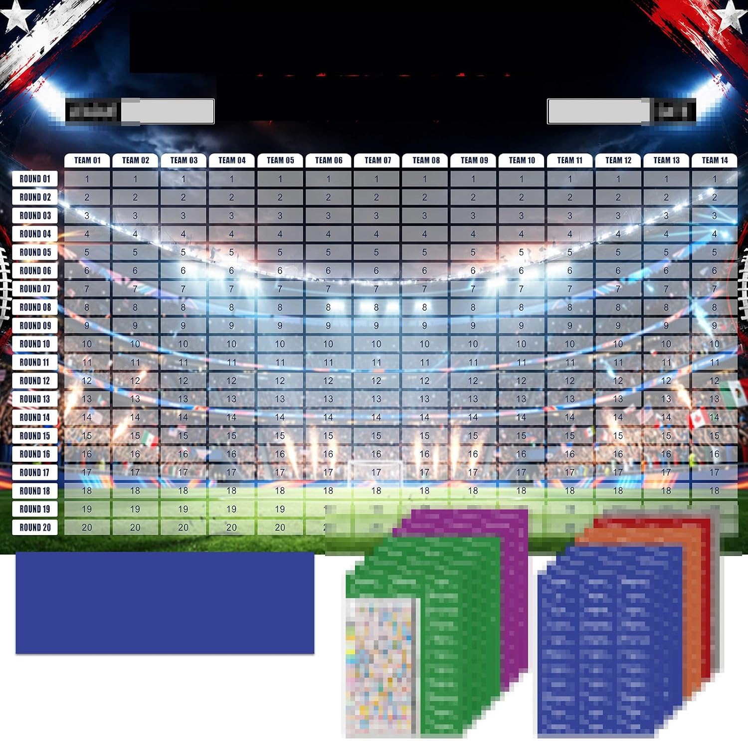 ROPODE Fantas Football Draf Board Kit 2026-2027