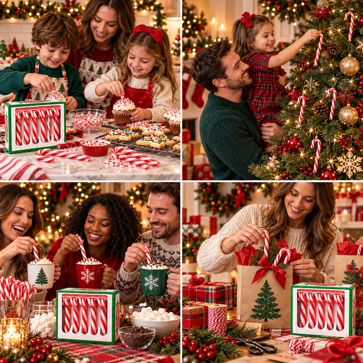 Candy Cane Peppermint Classic Red & White Individually Wrapped 72 Count