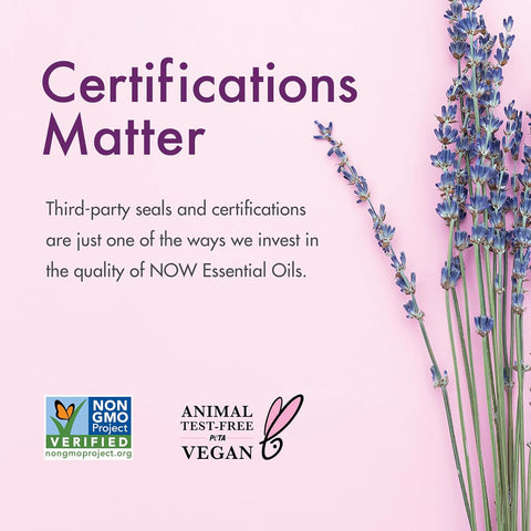 NOW Essential Oils, Lavender Oil, Steam Distilled, Undiluted, 16 fl. oz