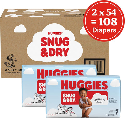 Huggies Snug & Dry Diapers Size 7, 108 Count