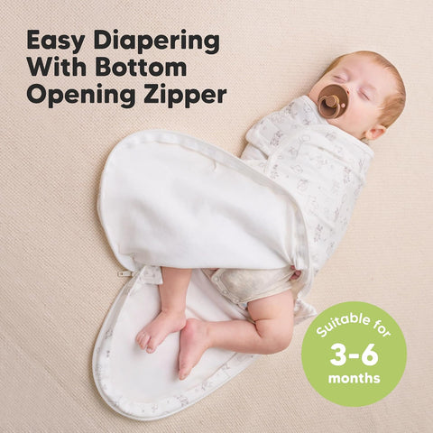 KeaBabies Newborn Swaddles with Zippers, 3pk Baby Swaddle (Aspire, 3-6M)