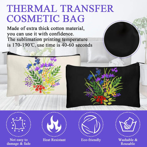 Legigo Blank Canvas Bags Zipper Pouch Makeup Bags Pencil Pouch Bulk